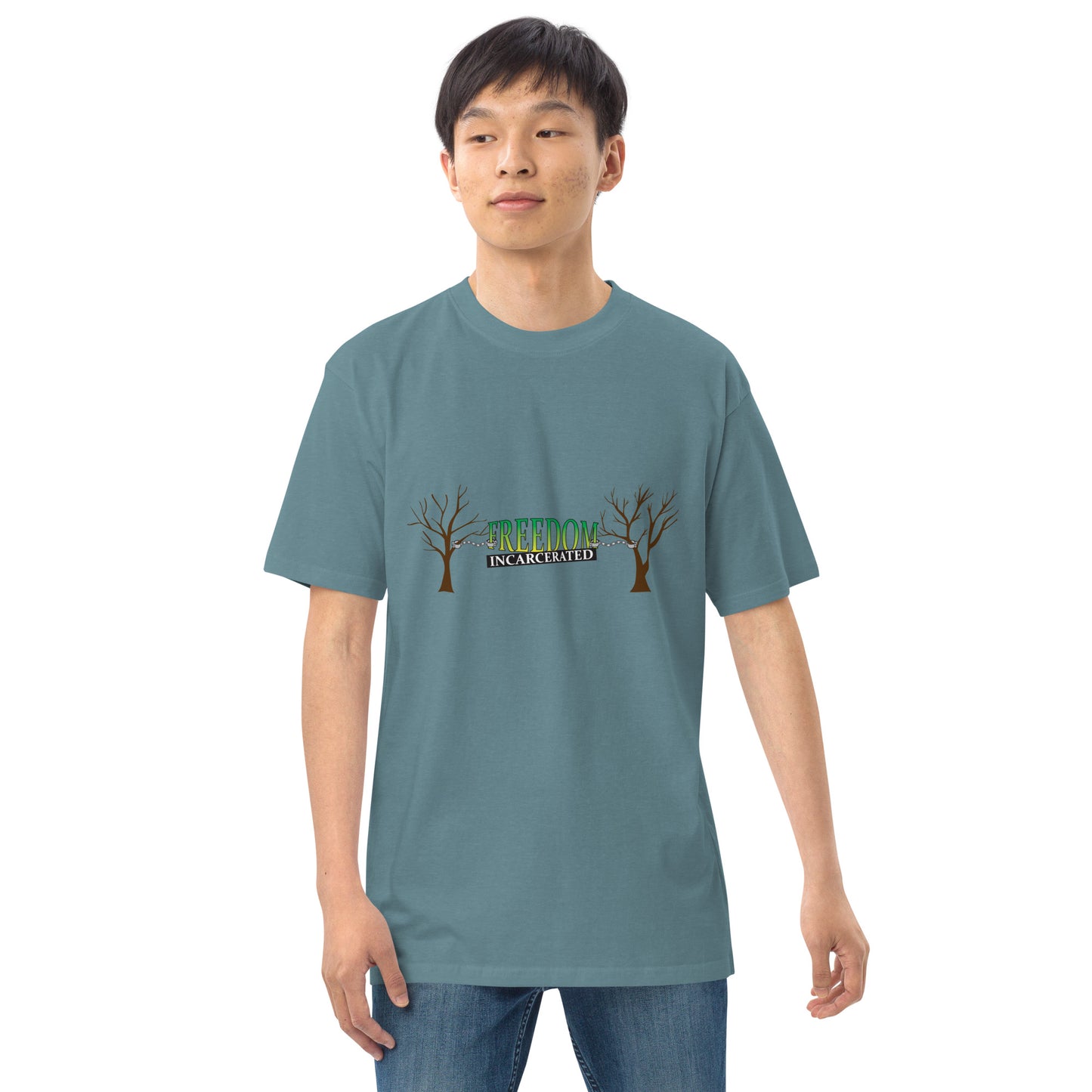 Freedom Incarcerated Tree and Cuffs t shirt