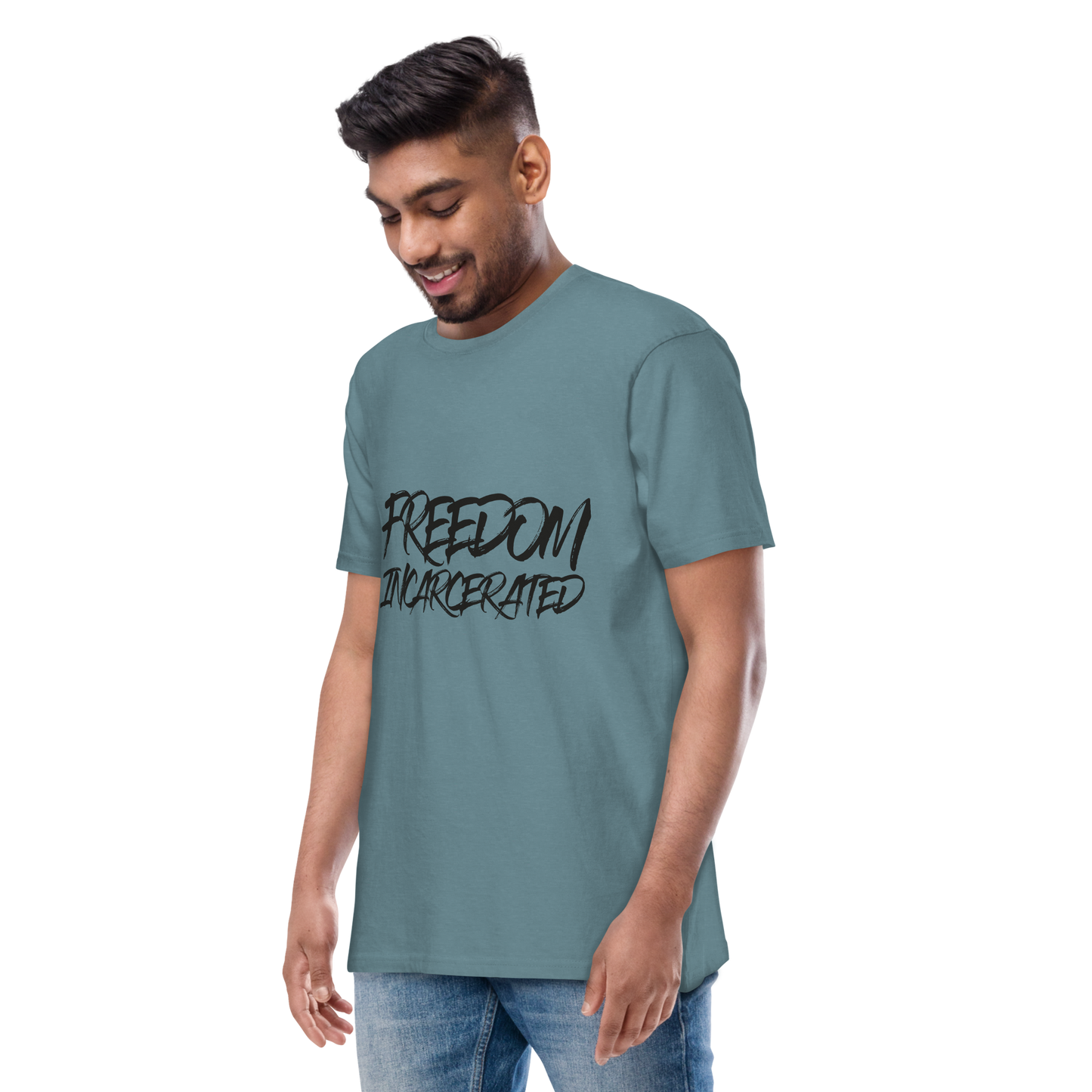 Men’s premium heavyweight tee Freedom Incarcerated