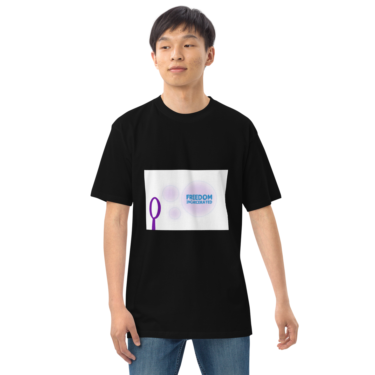 Men’s freedomincarcerated bubble T shirt