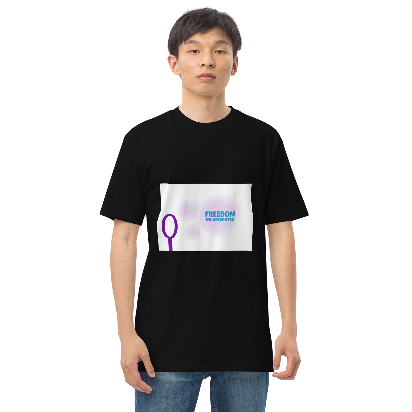 Men’s freedomincarcerated bubble T shirt