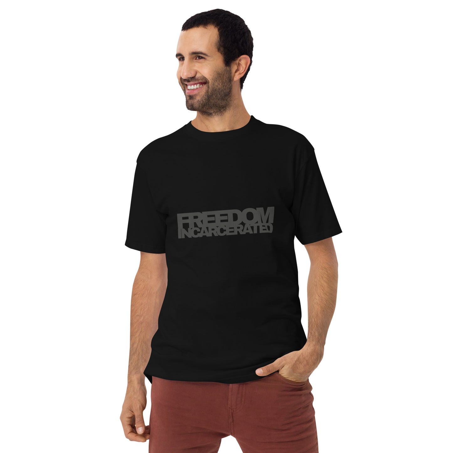 Men’s premium heavyweight tee Freedom Incarcerated