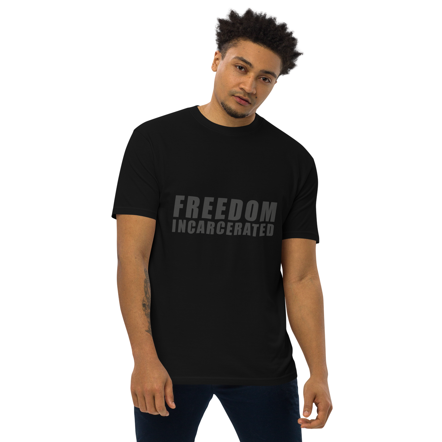 Men’s premium heavyweight tee Freedom Incarcerated