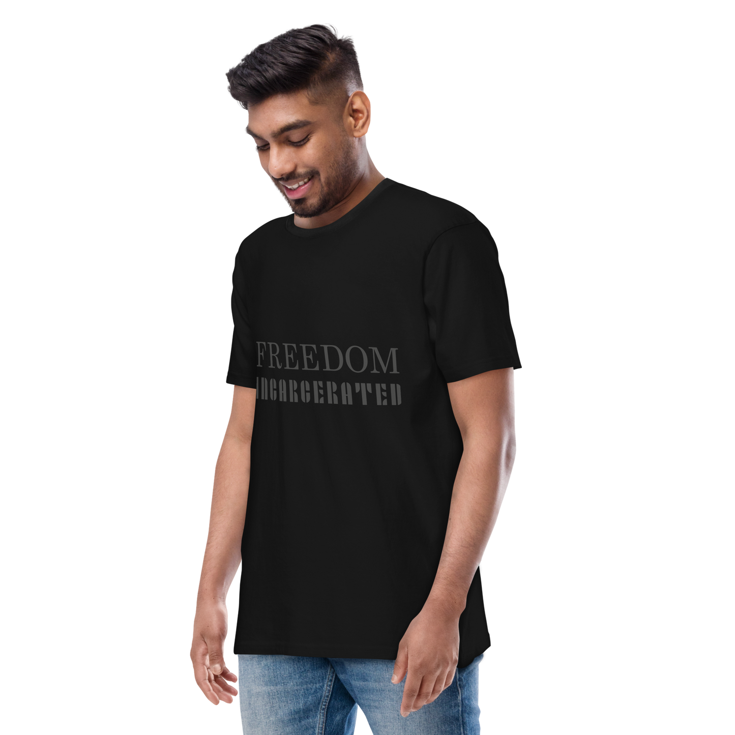 Men’s premium heavyweight tee Freedom Incarcerated