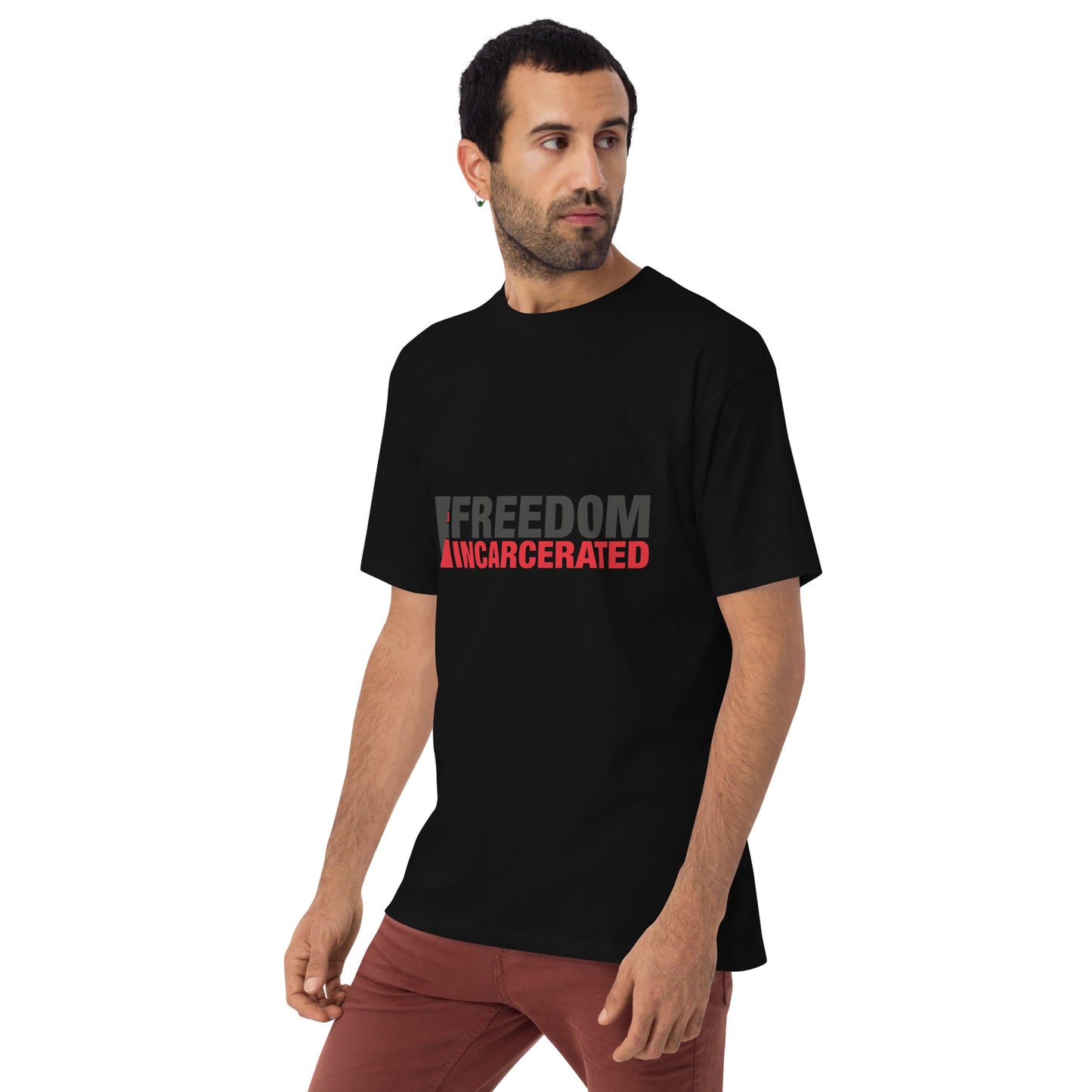 Men’s premium heavyweight tee Freedom Incarcerated