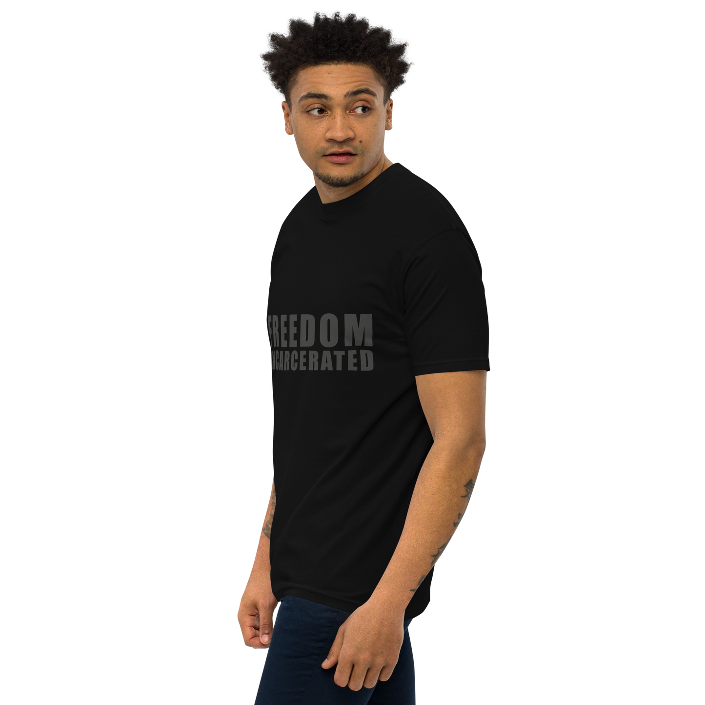 Men’s premium heavyweight tee Freedom Incarcerated