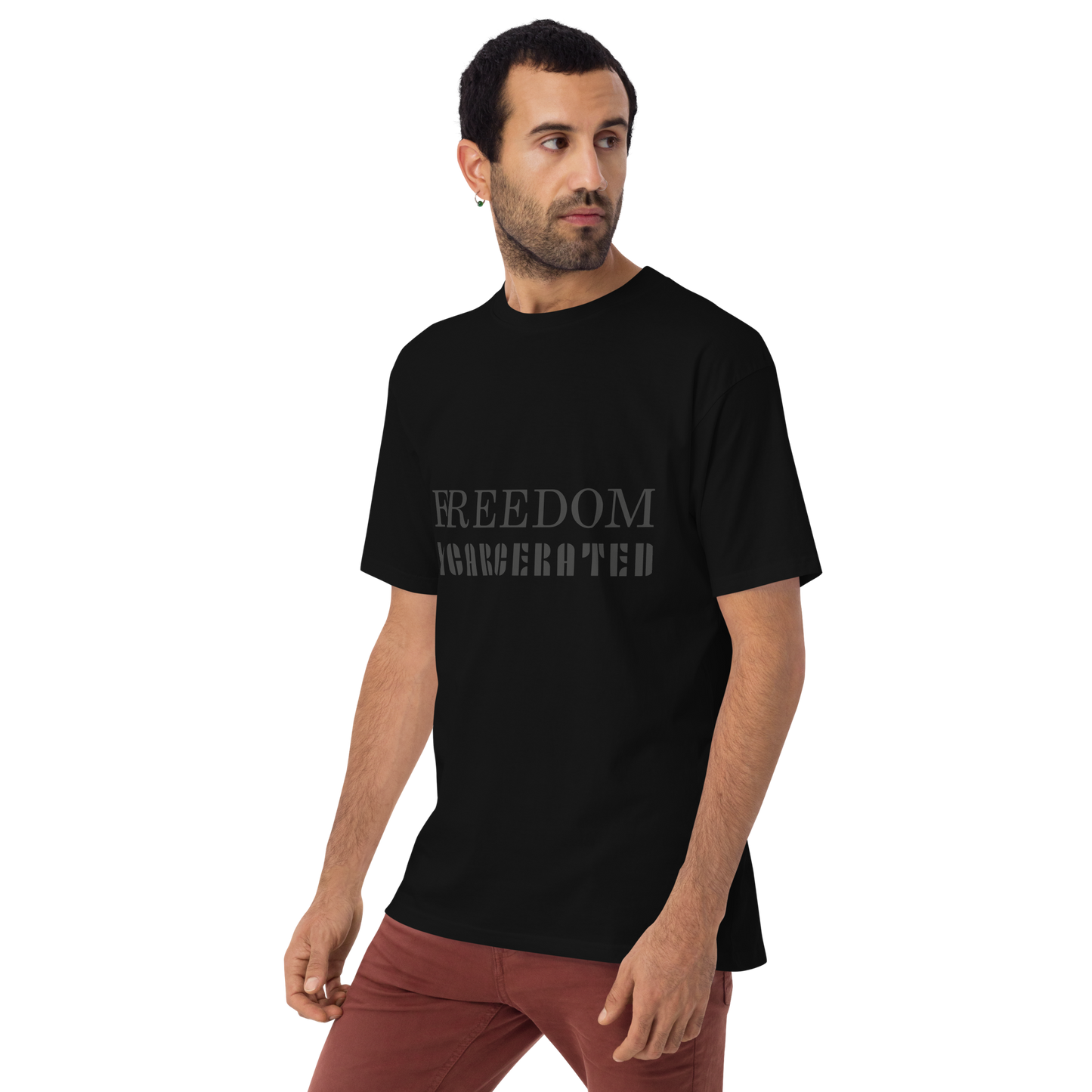 Men’s premium heavyweight tee Freedom Incarcerated