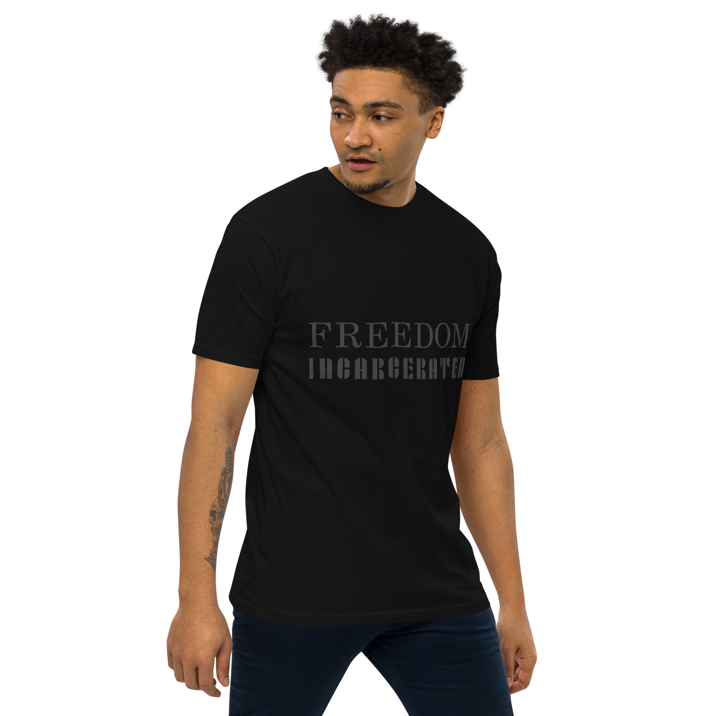 Men’s premium heavyweight tee Freedom Incarcerated