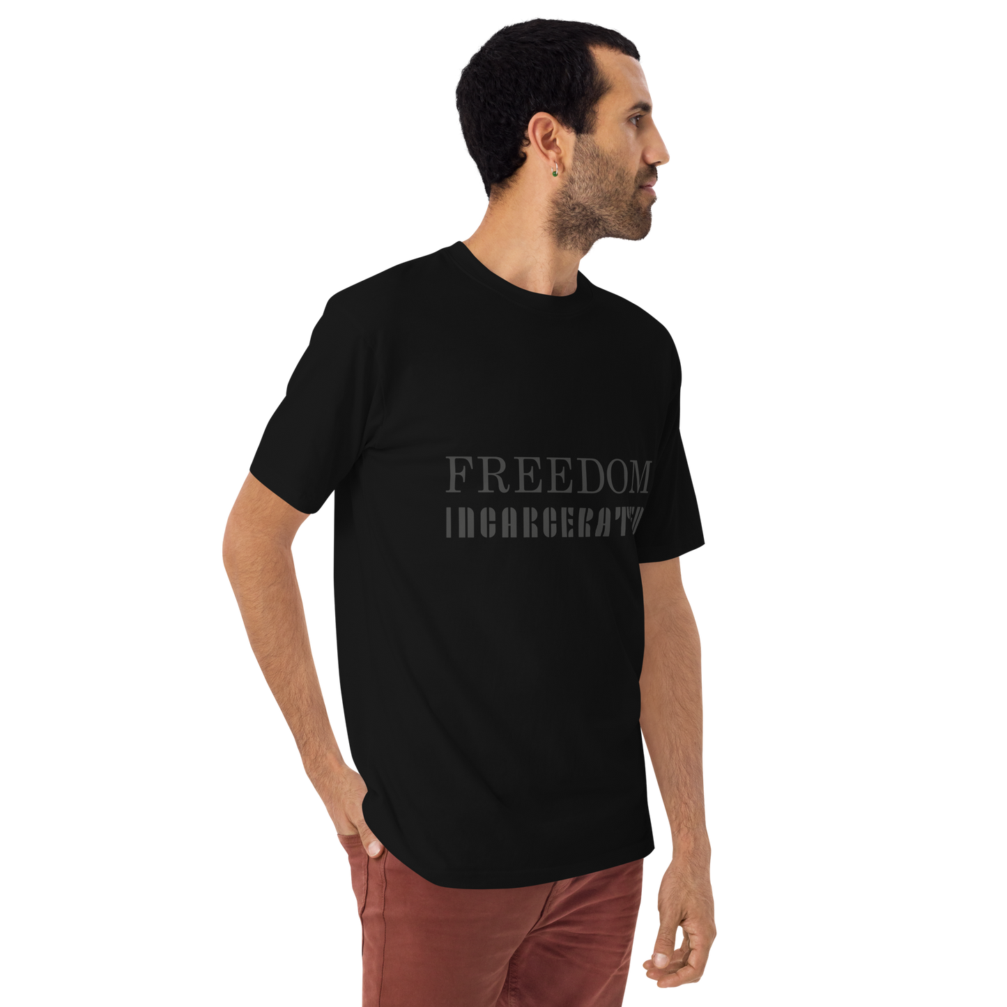 Men’s premium heavyweight tee Freedom Incarcerated