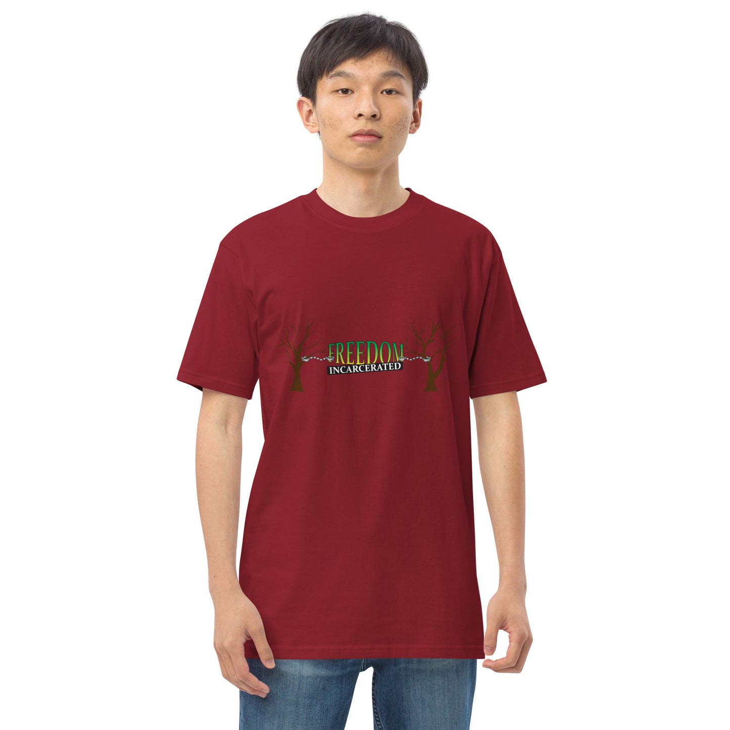 Freedom Incarcerated Tree and Cuffs t shirt