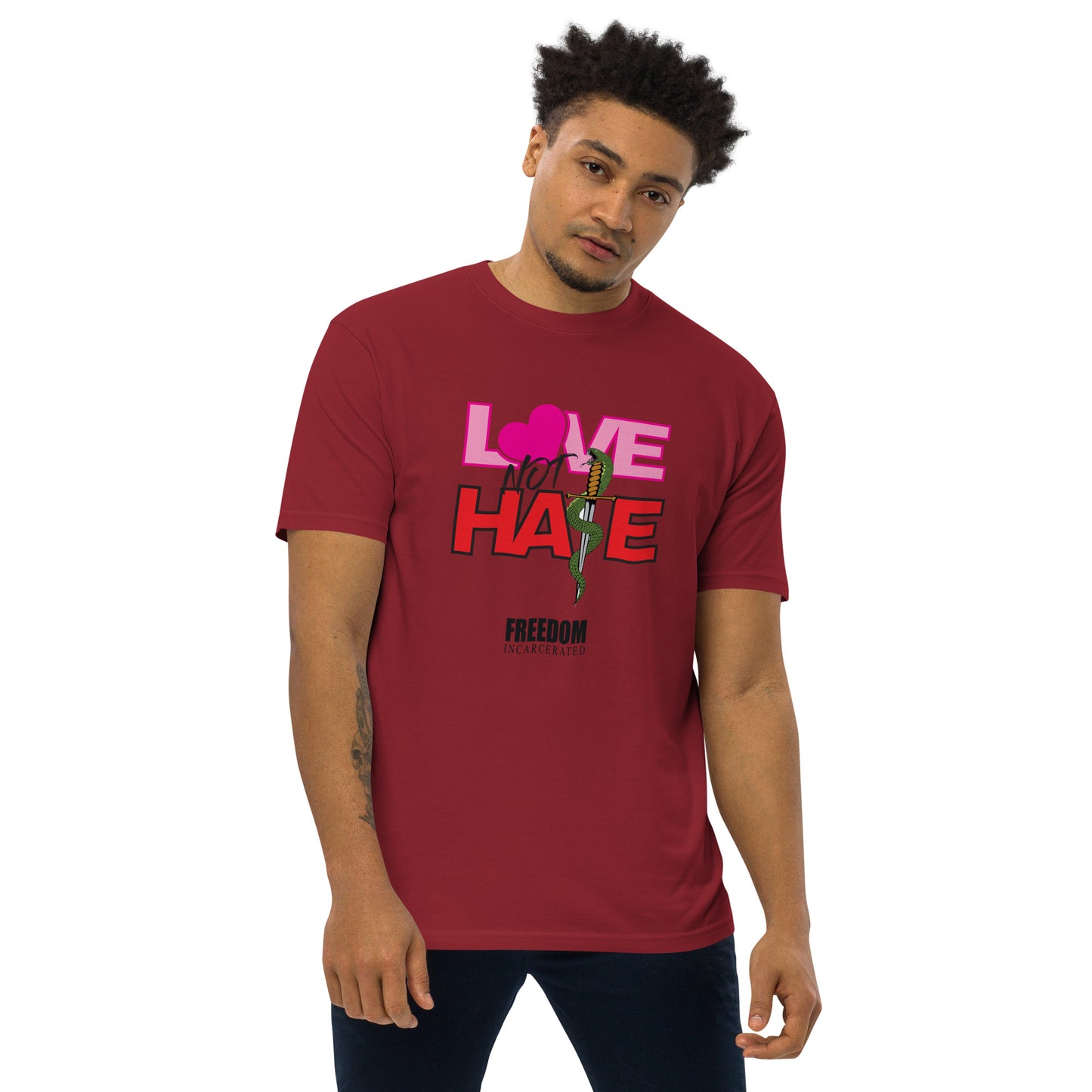 Freedom Incarcerated Love not Hate T Shirt