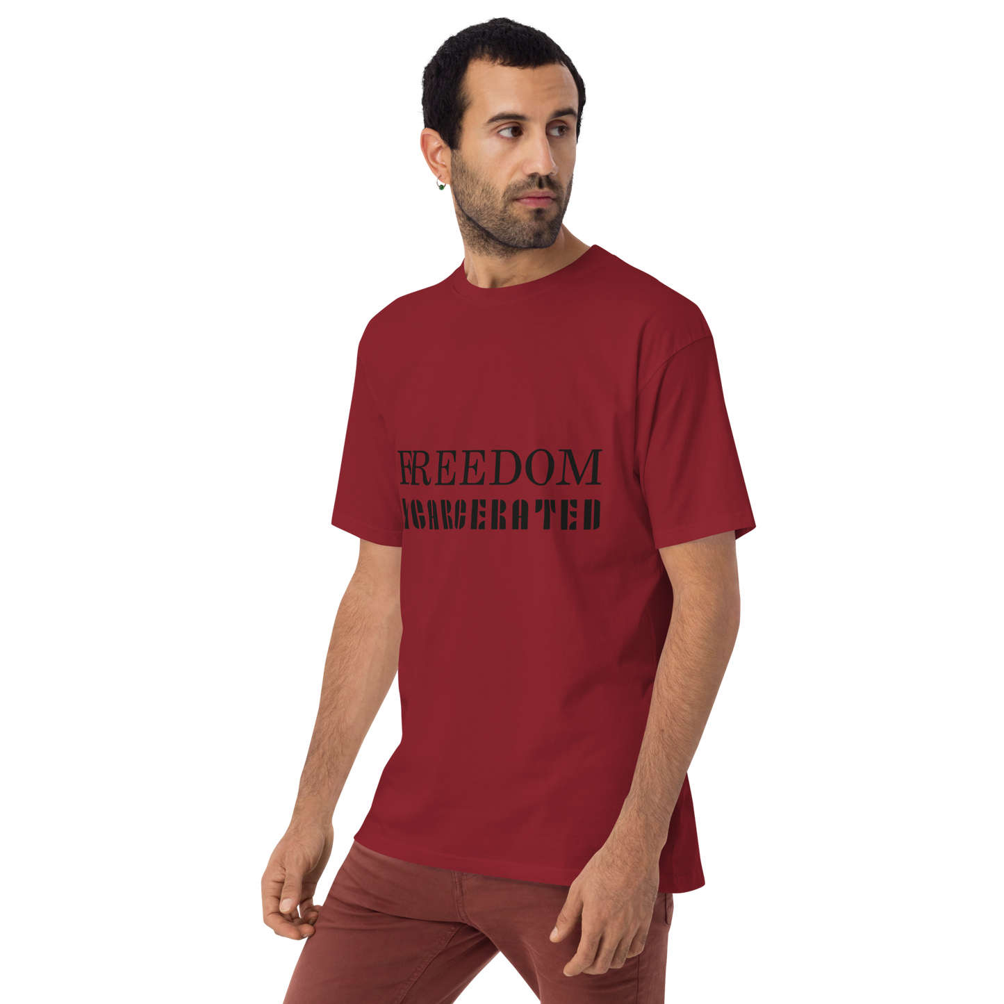 Men’s premium heavyweight tee Freedom Incarcerated