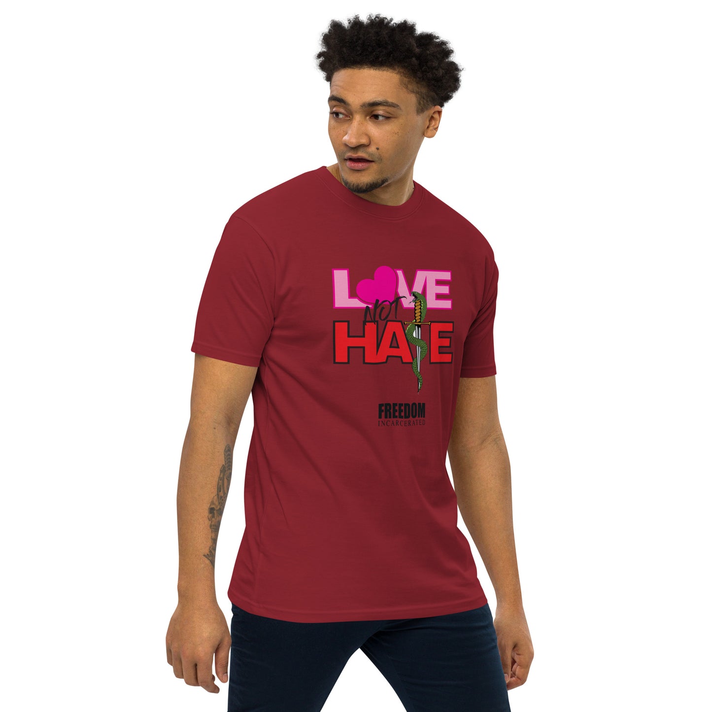 Freedom Incarcerated Love not Hate T Shirt