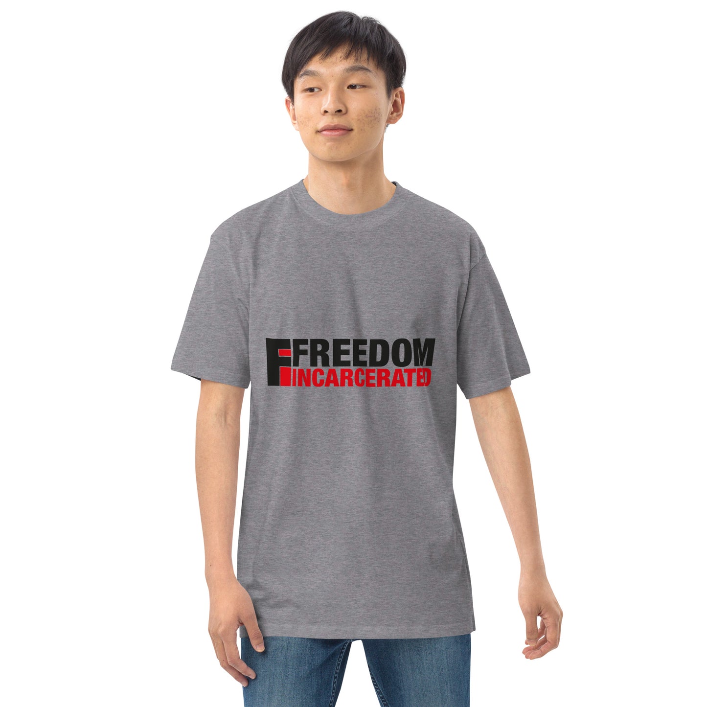 Men’s premium heavyweight tee Freedom Incarcerated