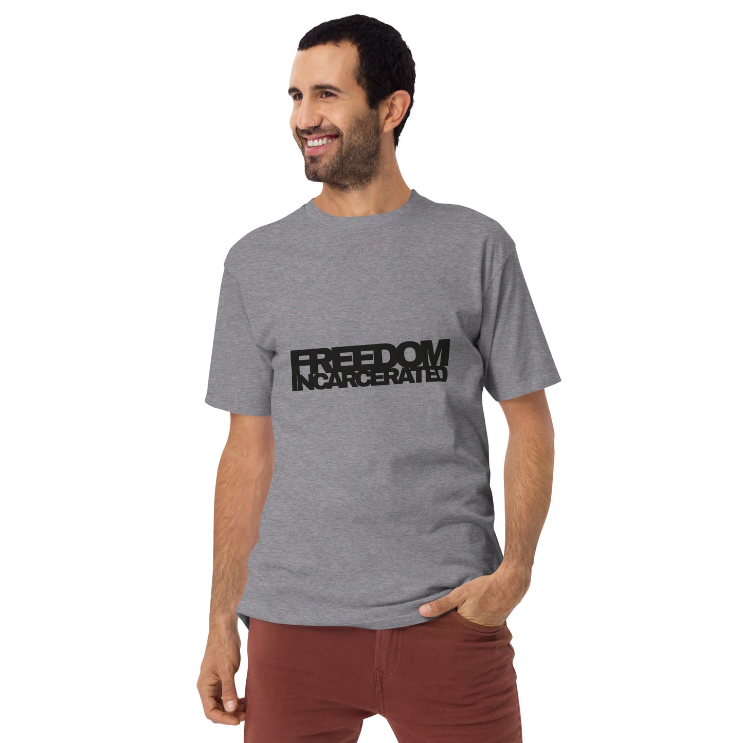 Men’s premium heavyweight tee Freedom Incarcerated