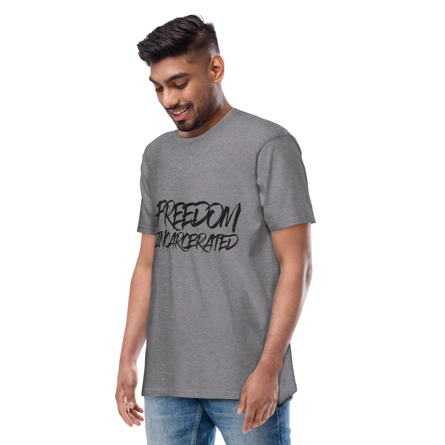 Men’s premium heavyweight tee Freedom Incarcerated