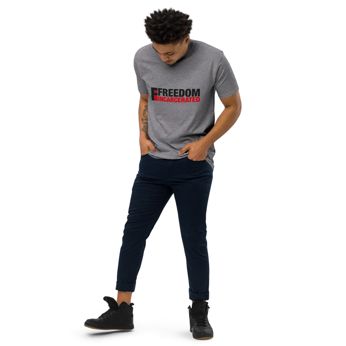 Men’s premium heavyweight tee Freedom Incarcerated