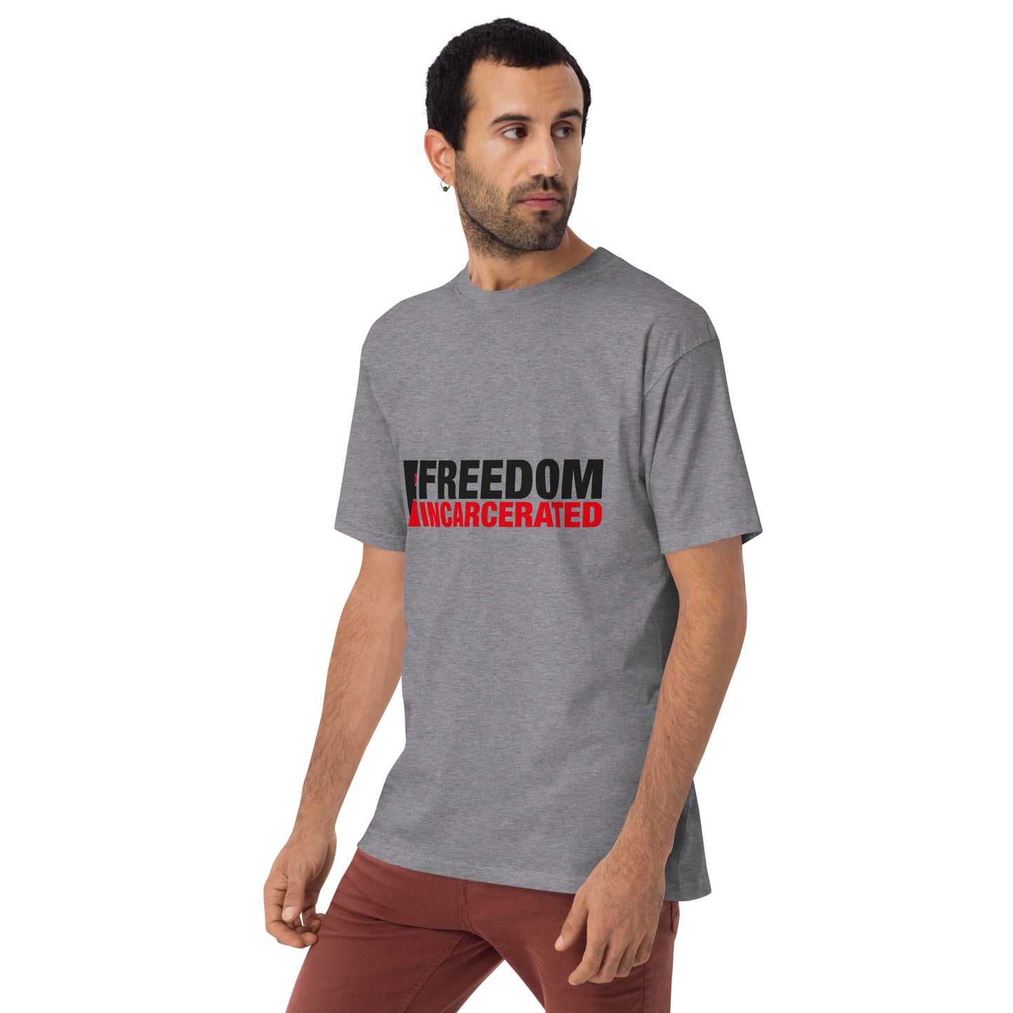 Men’s premium heavyweight tee Freedom Incarcerated