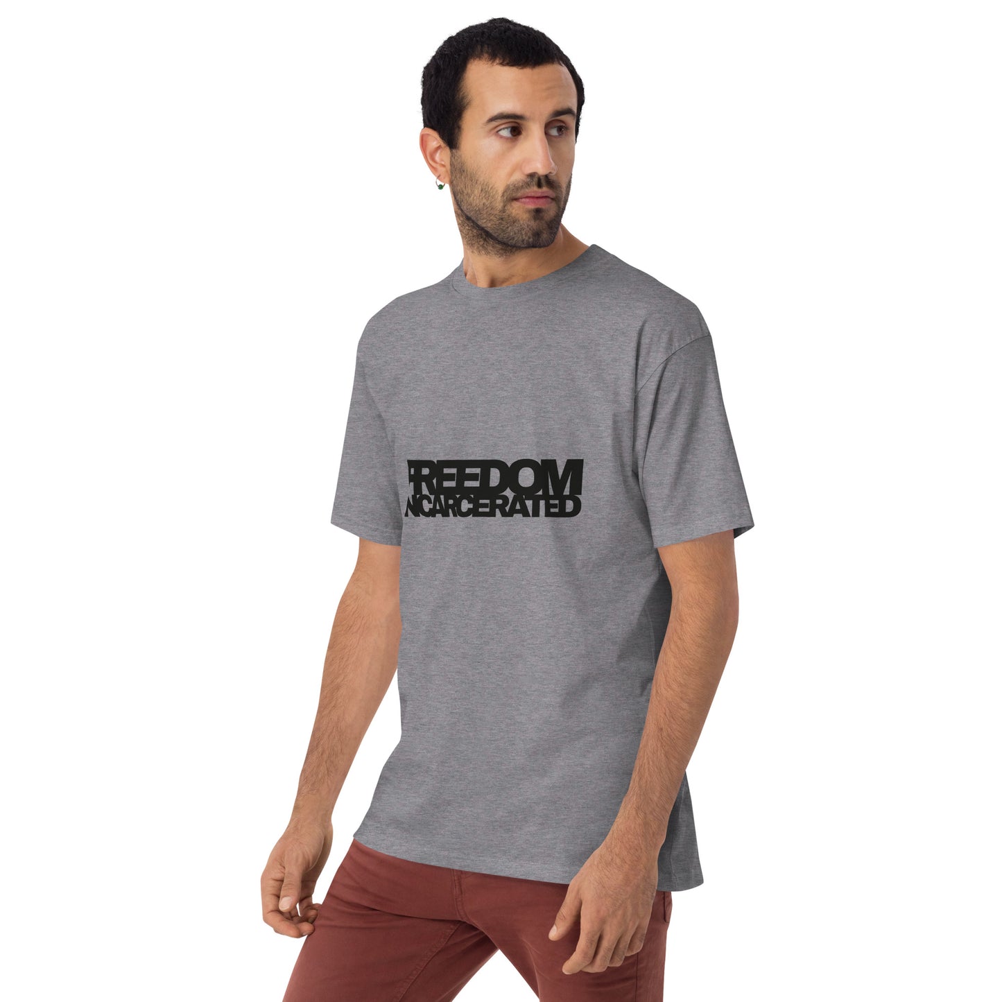 Men’s premium heavyweight tee Freedom Incarcerated