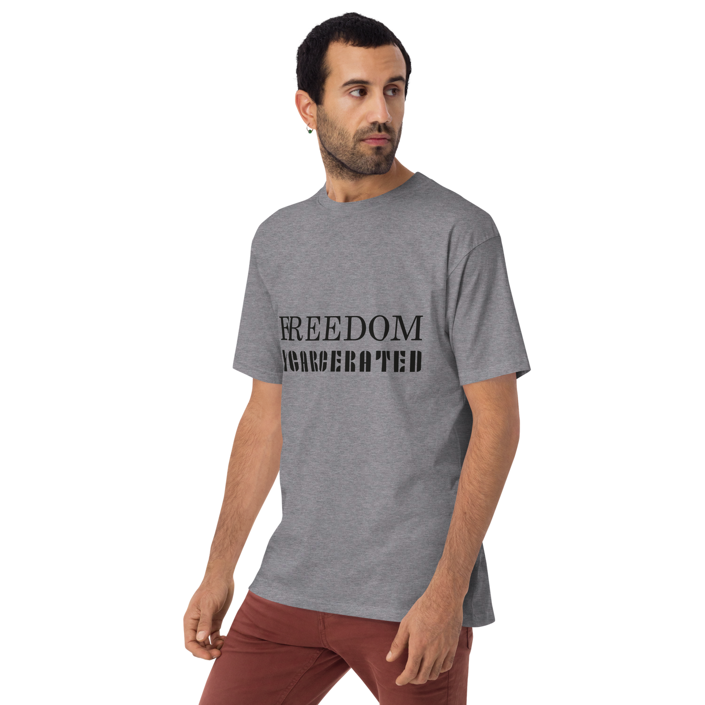 Men’s premium heavyweight tee Freedom Incarcerated