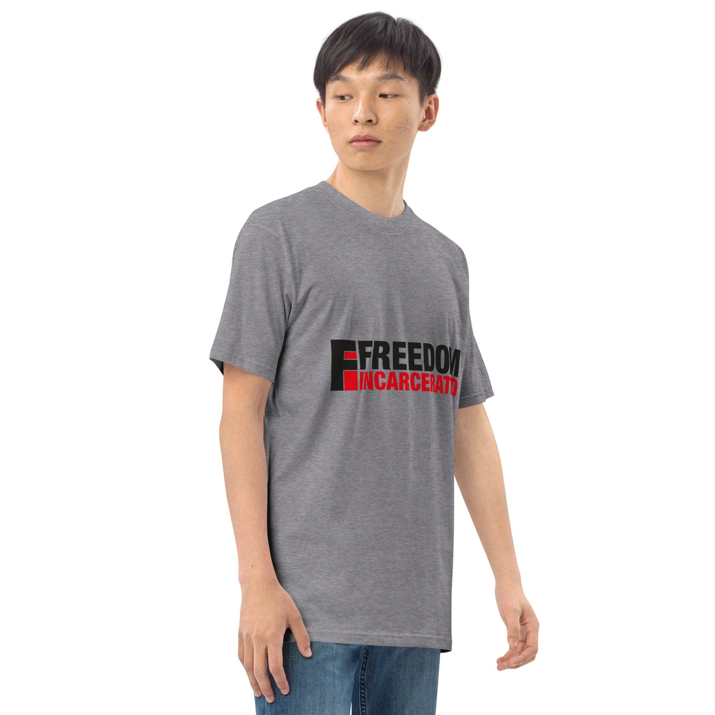 Men’s premium heavyweight tee Freedom Incarcerated