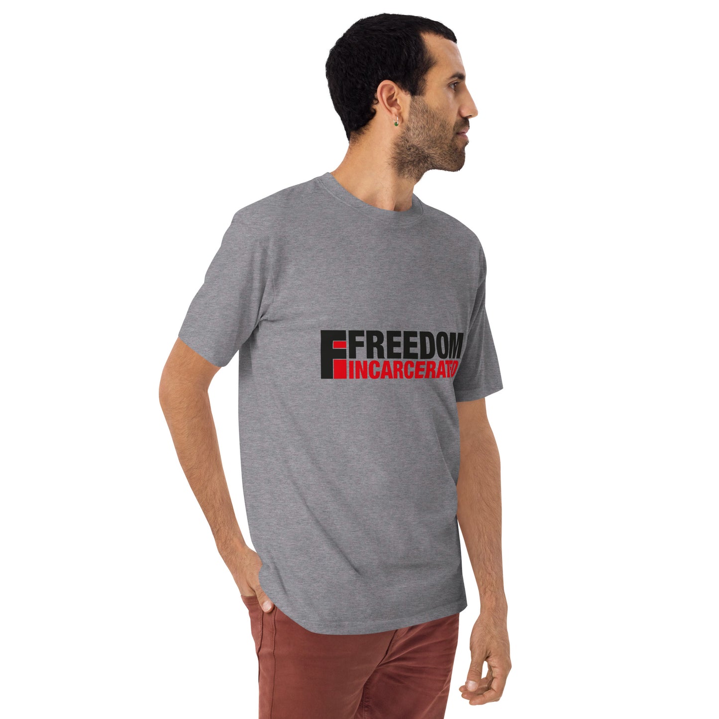 Men’s premium heavyweight tee Freedom Incarcerated