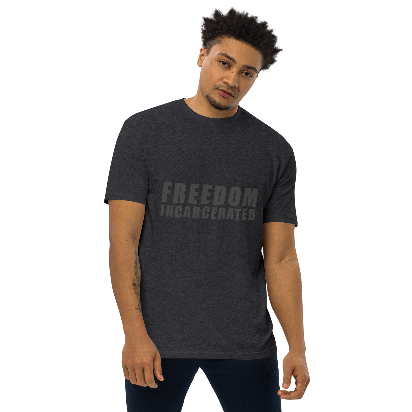 Men’s premium heavyweight tee Freedom Incarcerated