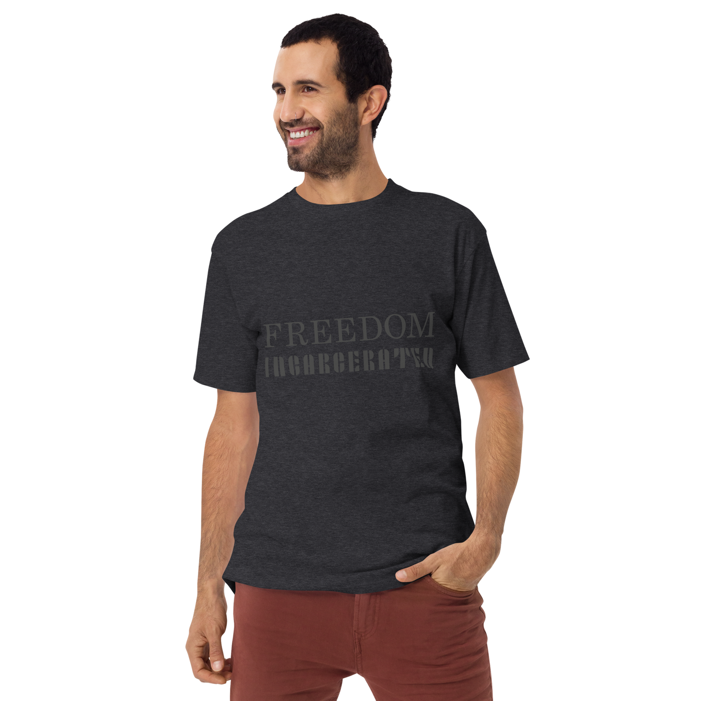 Men’s premium heavyweight tee Freedom Incarcerated