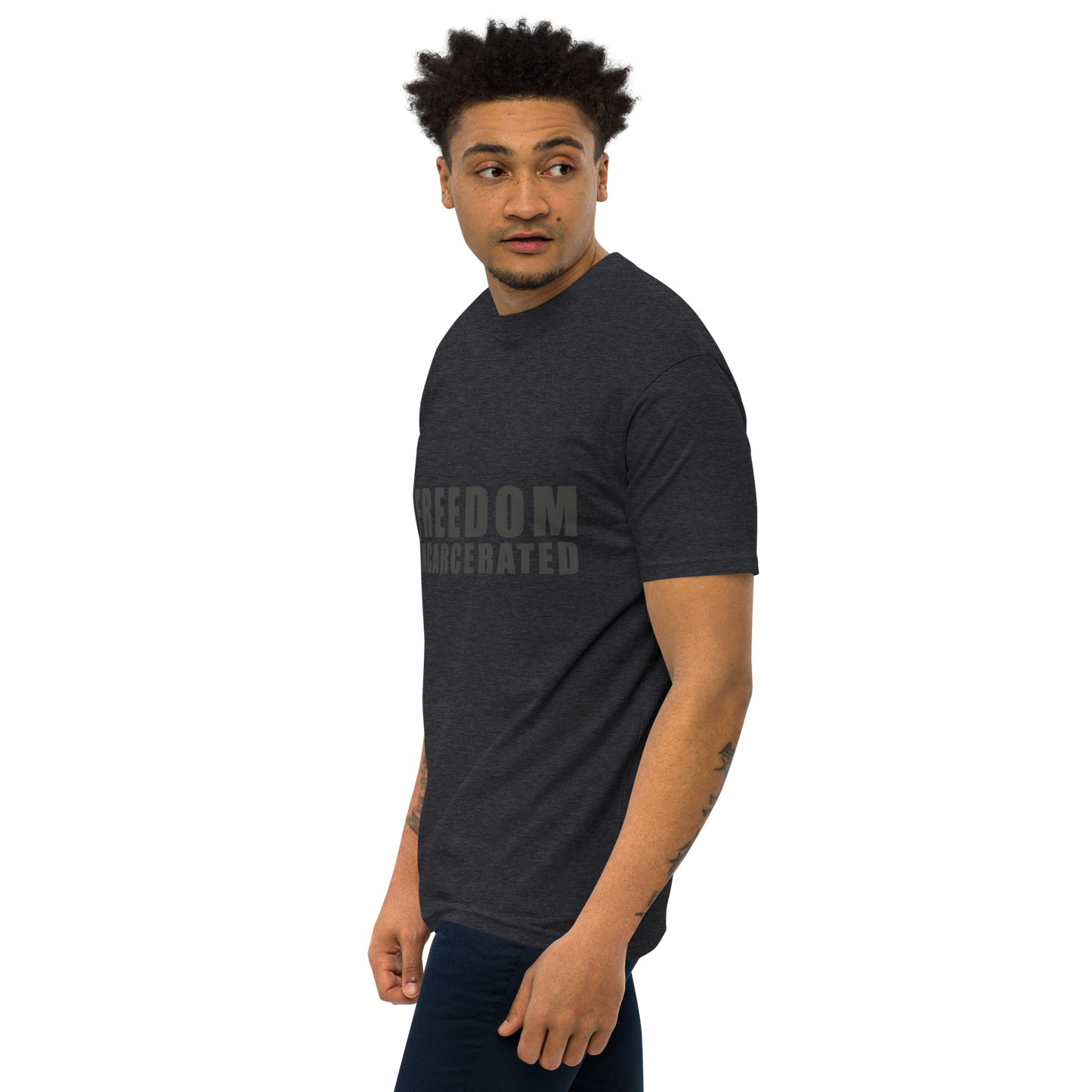 Men’s premium heavyweight tee Freedom Incarcerated