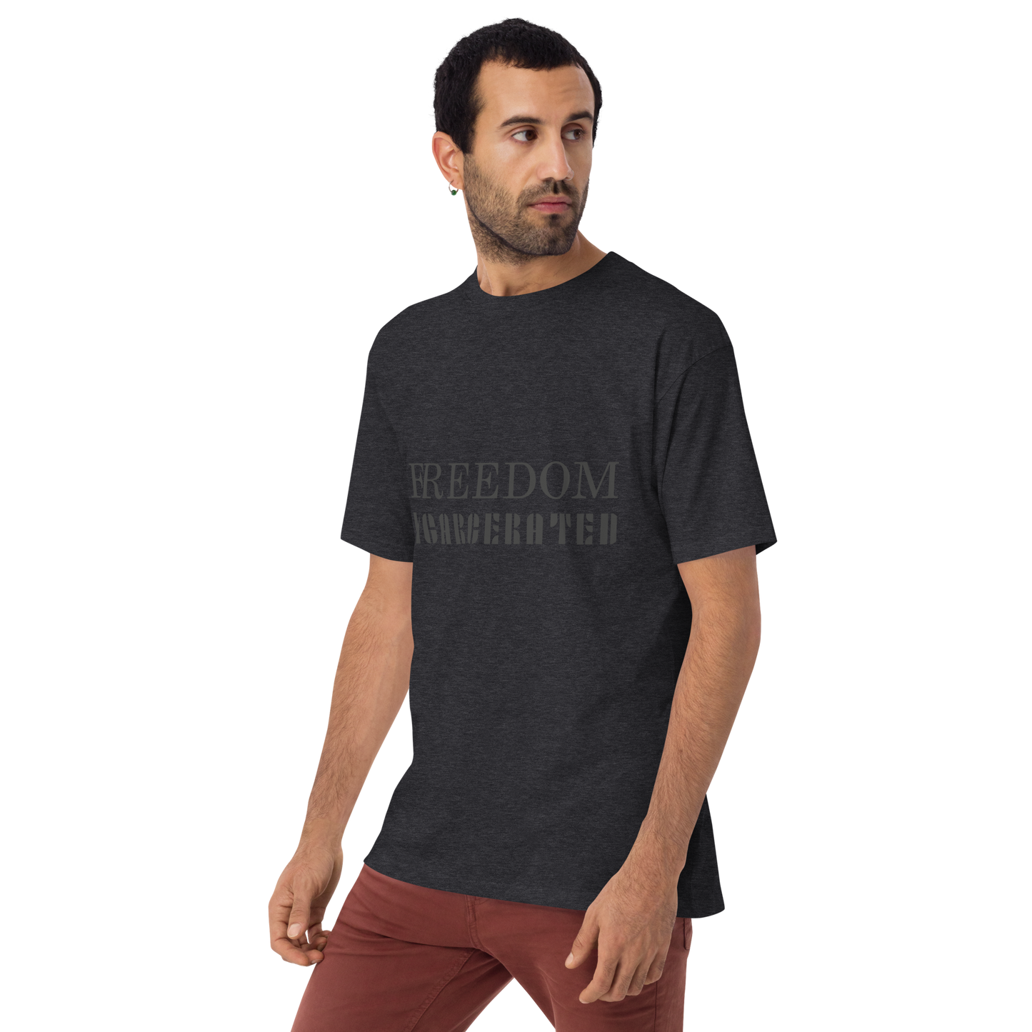 Men’s premium heavyweight tee Freedom Incarcerated