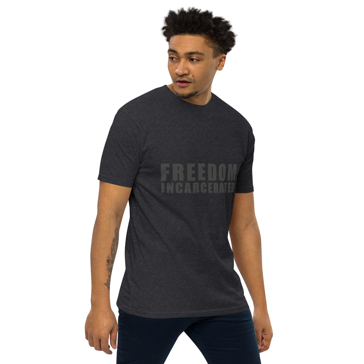 Men’s premium heavyweight tee Freedom Incarcerated