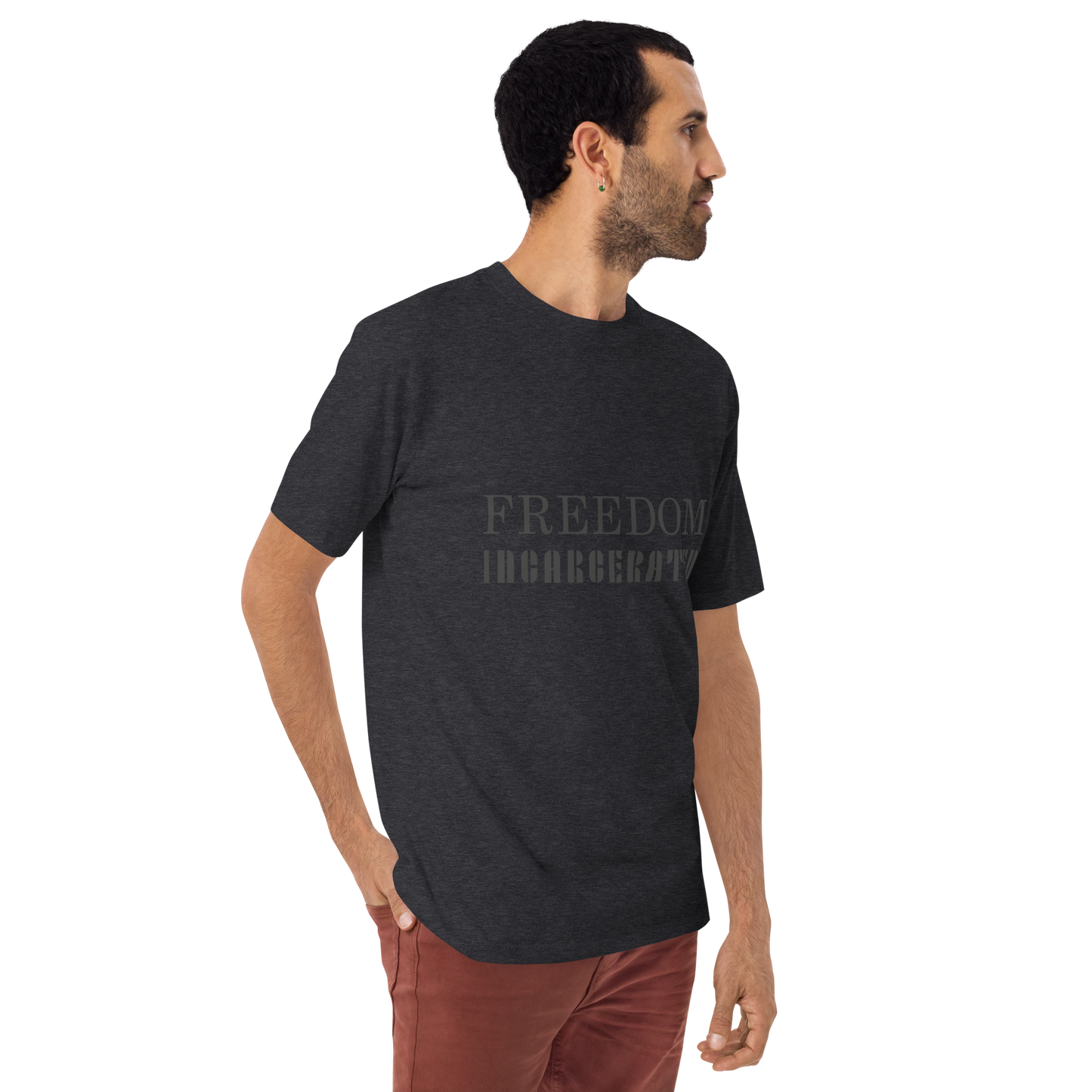 Men’s premium heavyweight tee Freedom Incarcerated