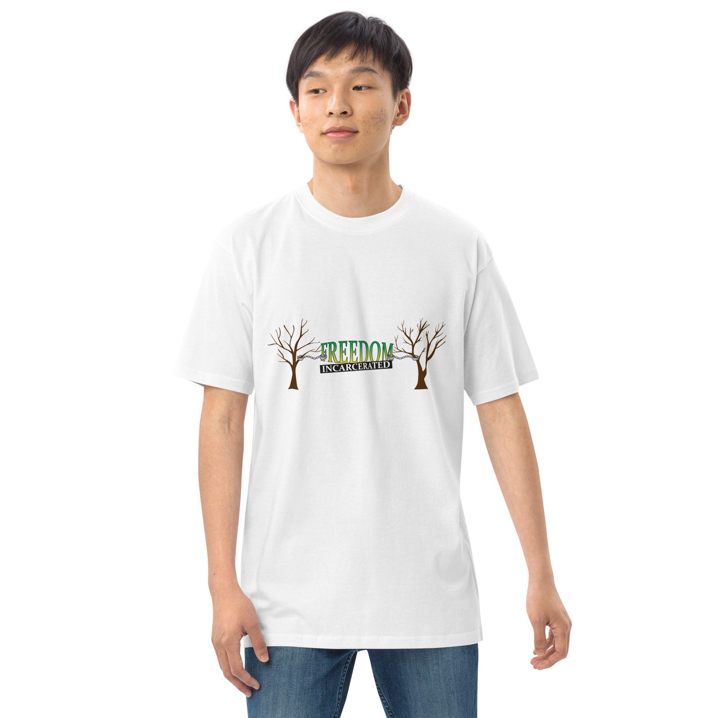 Freedom Incarcerated Tree and Cuffs t shirt