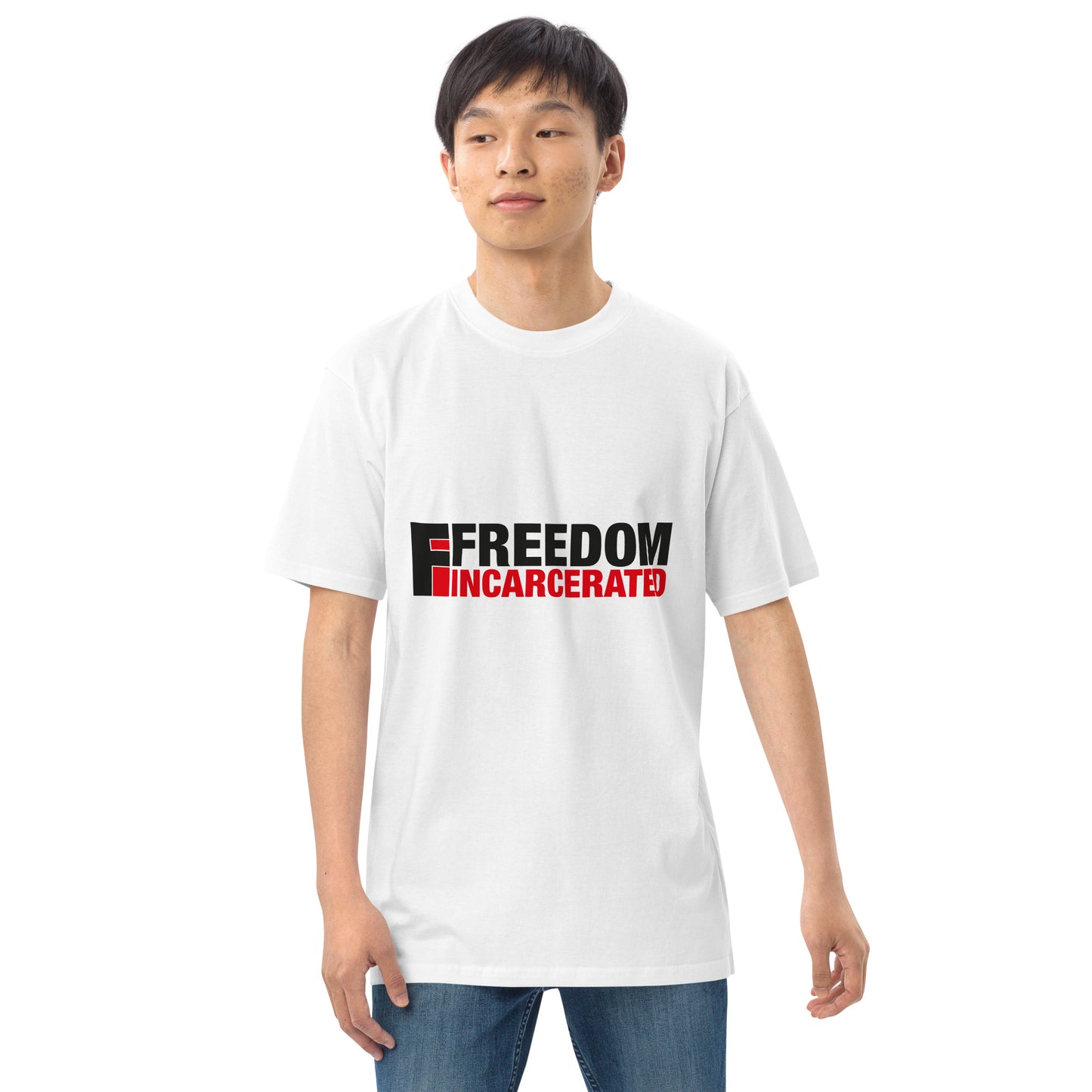 Men’s premium heavyweight tee Freedom Incarcerated