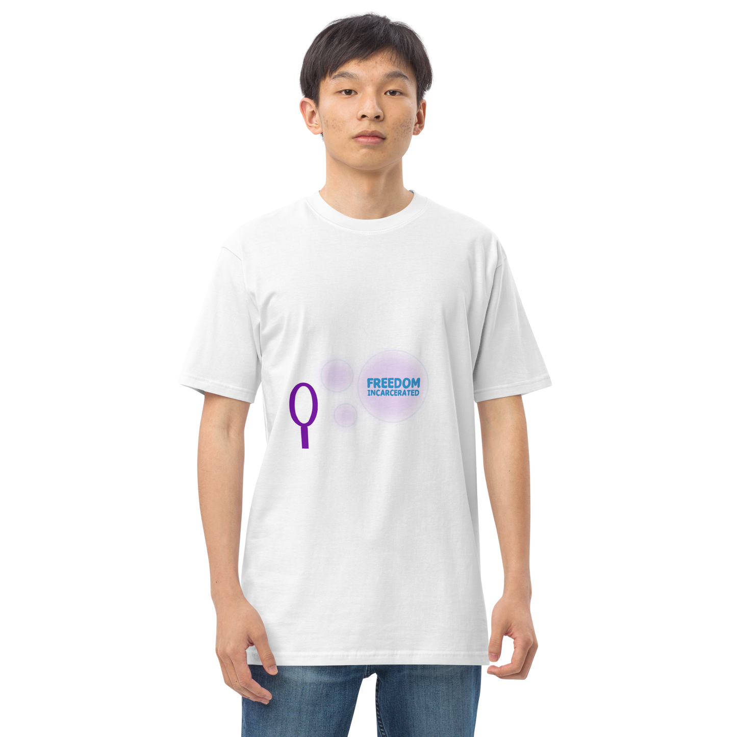 Men’s freedomincarcerated bubble T shirt