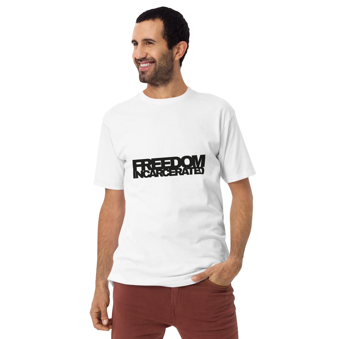 Men’s premium heavyweight tee Freedom Incarcerated