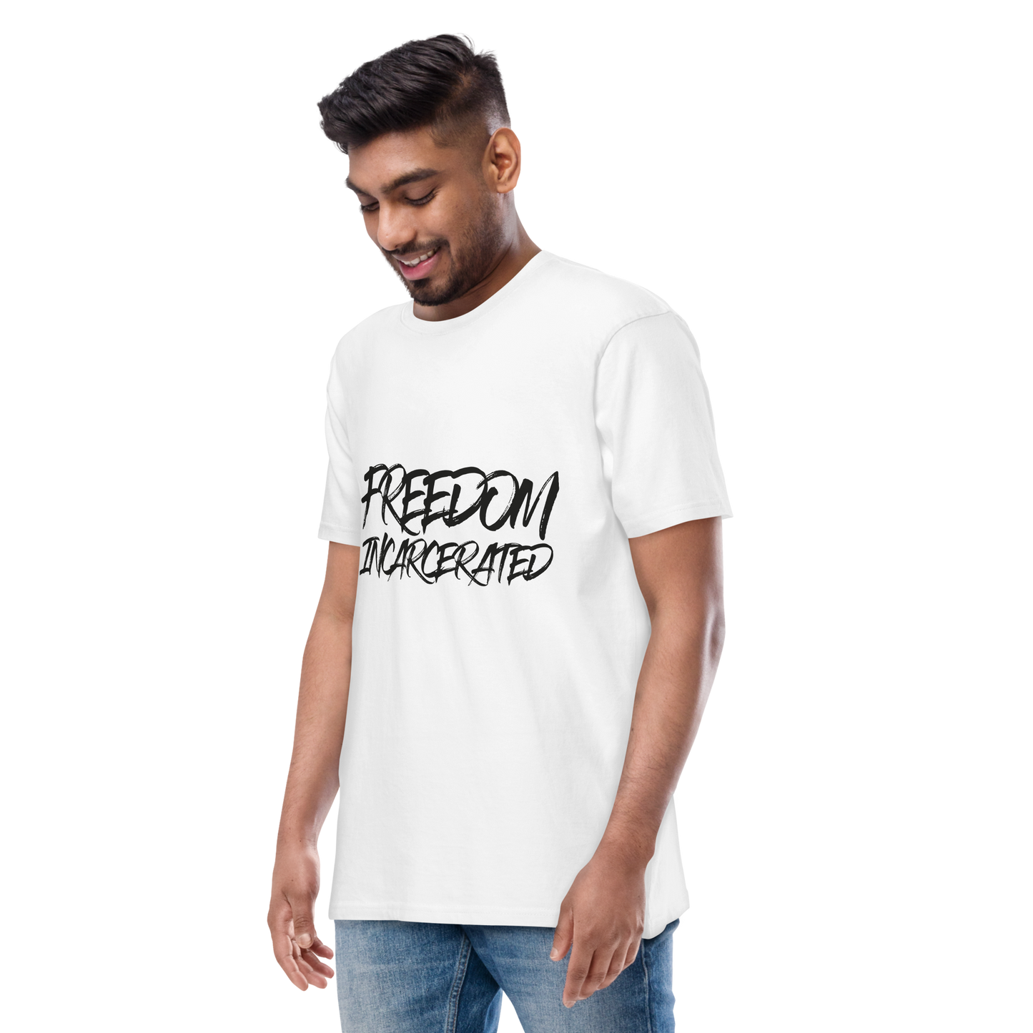 Men’s premium heavyweight tee Freedom Incarcerated