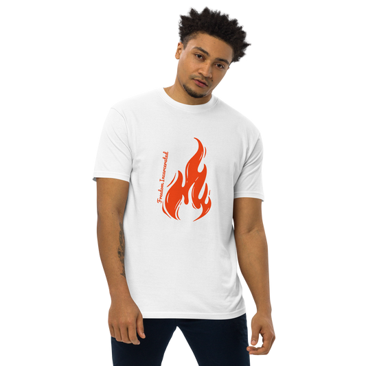 Men’s premium heavyweight tee Freedom Incarcerated fire