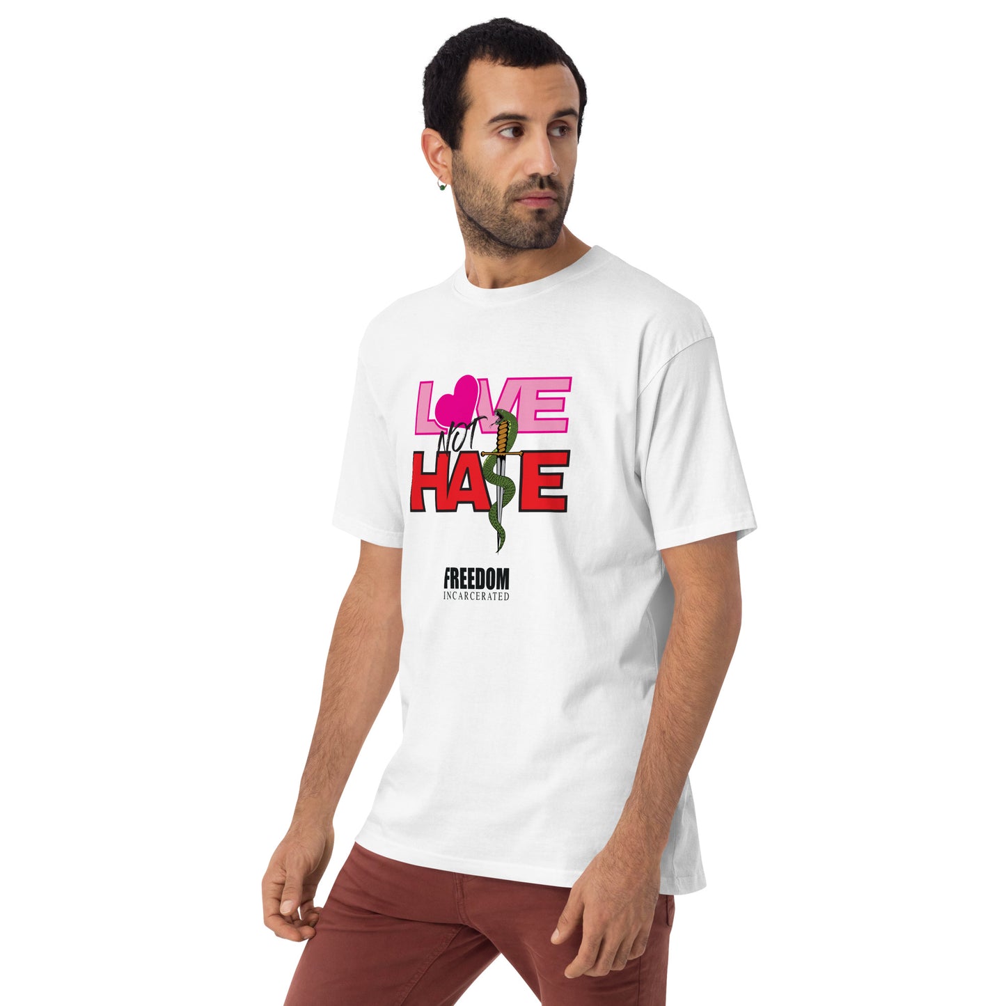 Freedom Incarcerated Love not Hate T Shirt