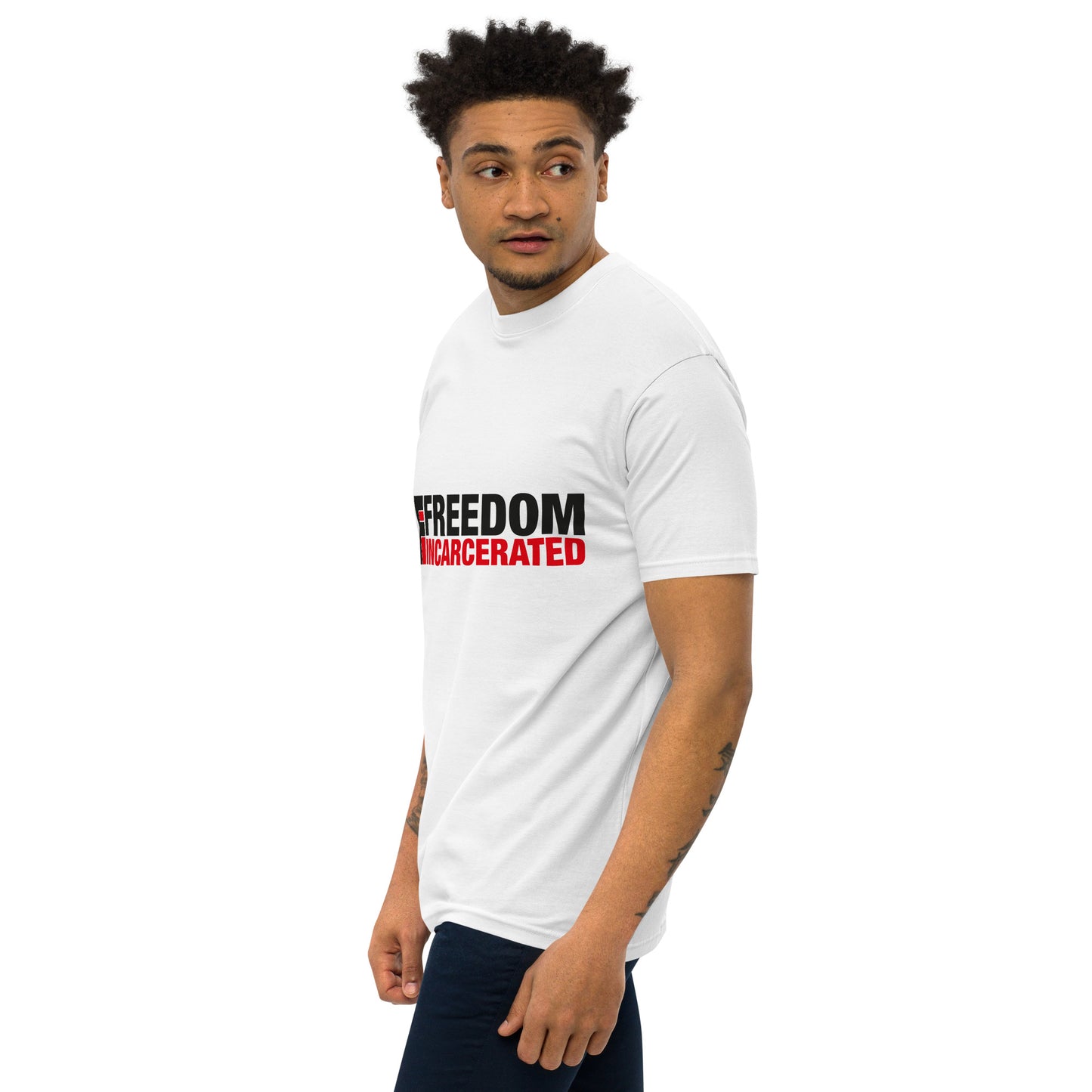 Men’s premium heavyweight tee Freedom Incarcerated