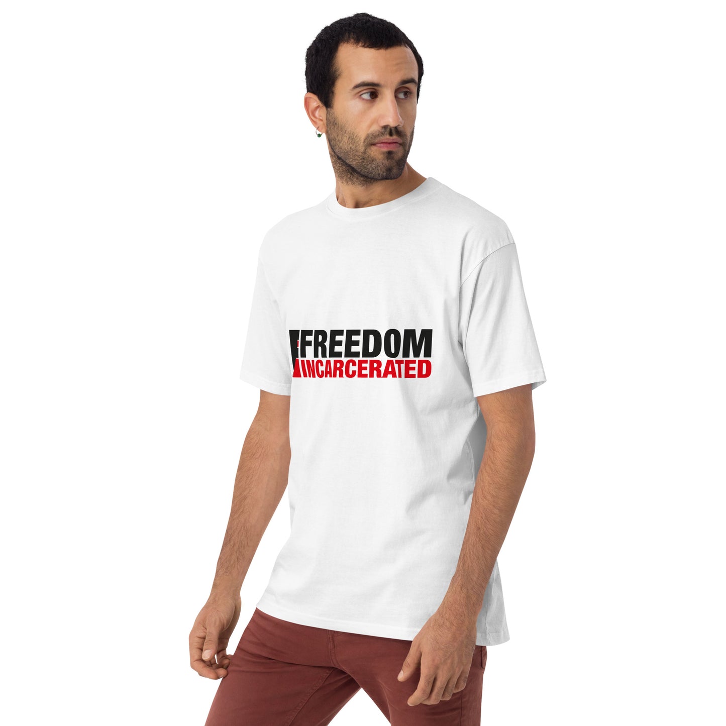 Men’s premium heavyweight tee Freedom Incarcerated