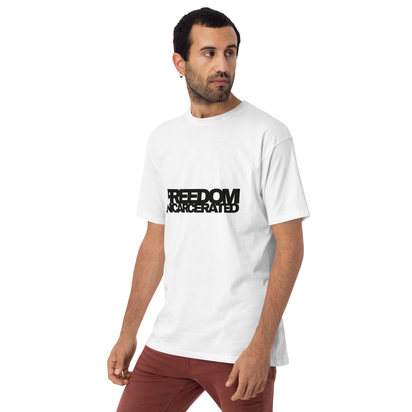 Men’s premium heavyweight tee Freedom Incarcerated