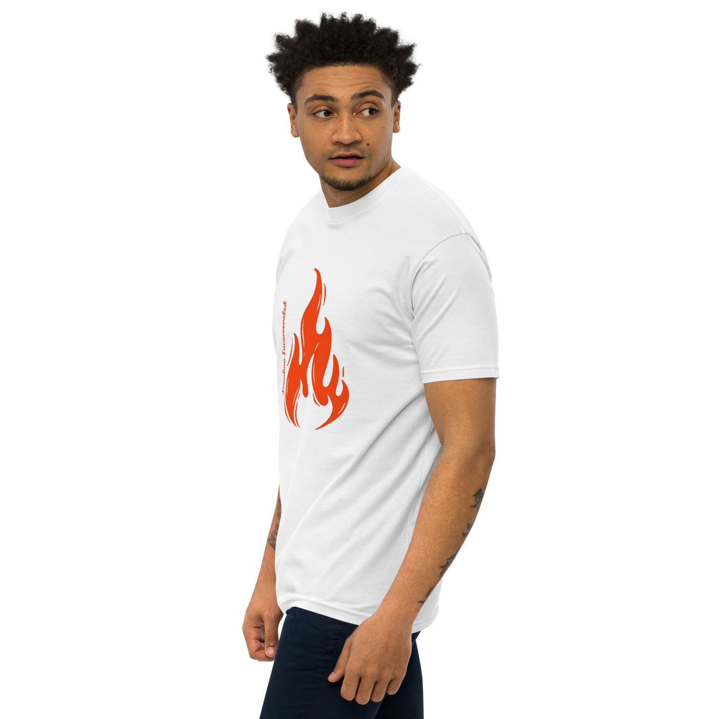 Men’s premium heavyweight tee Freedom Incarcerated fire