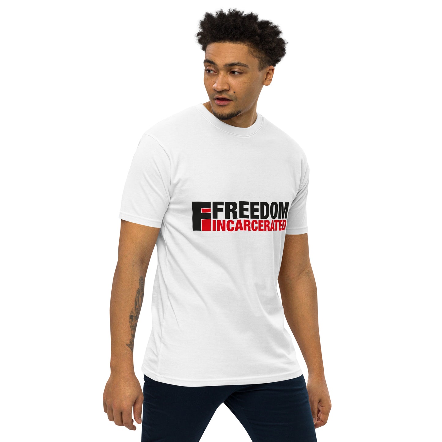 Men’s premium heavyweight tee Freedom Incarcerated