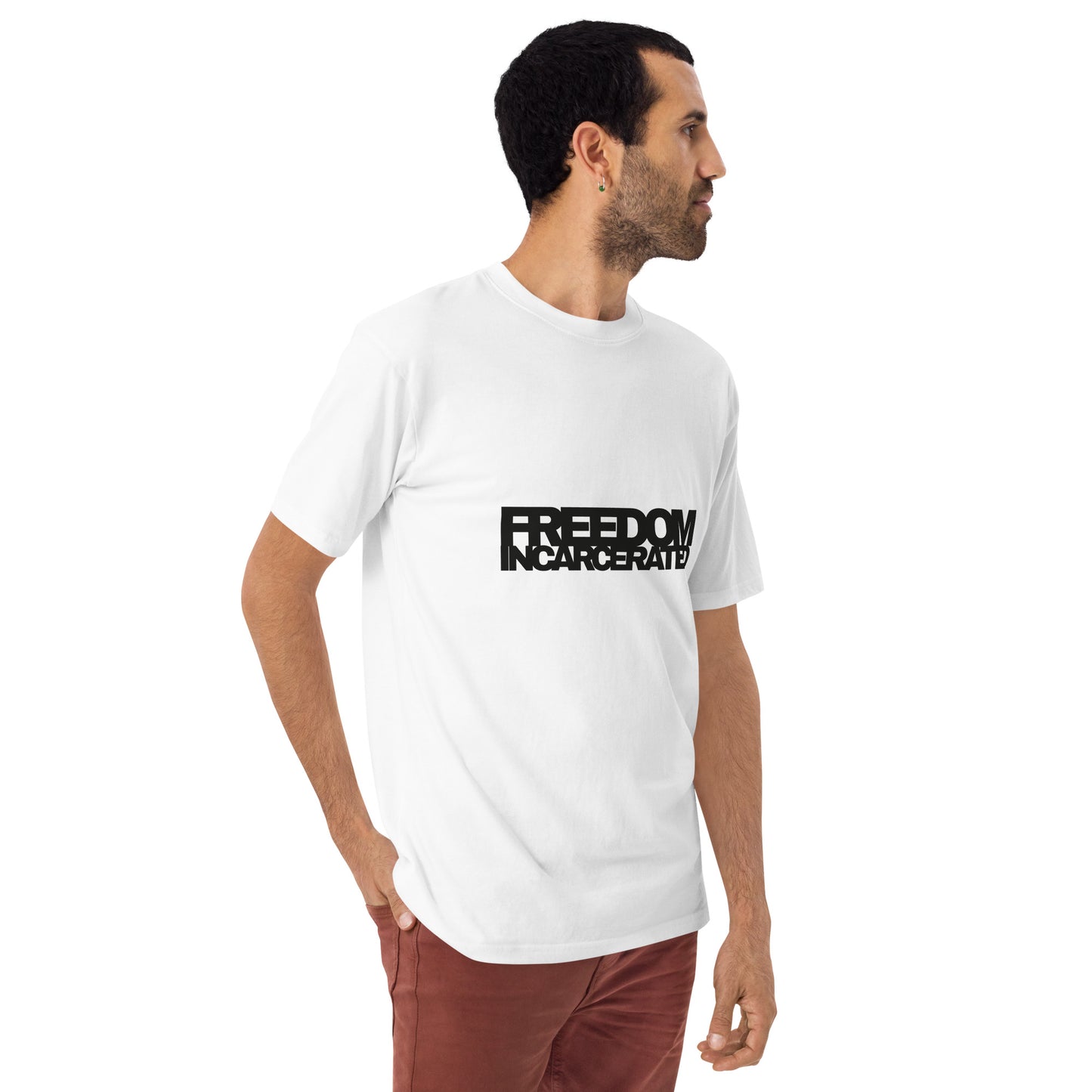 Men’s premium heavyweight tee Freedom Incarcerated