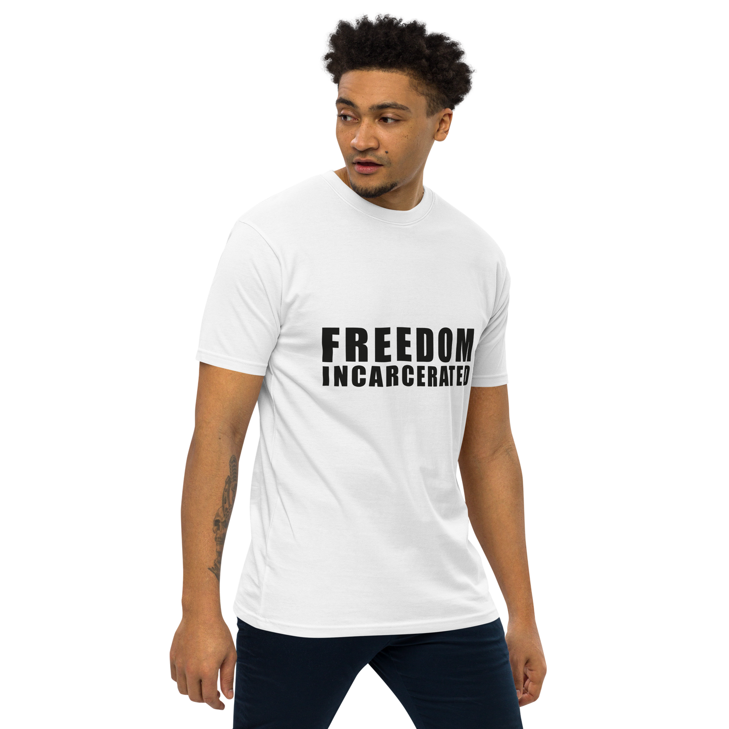 Men’s premium heavyweight tee Freedom Incarcerated