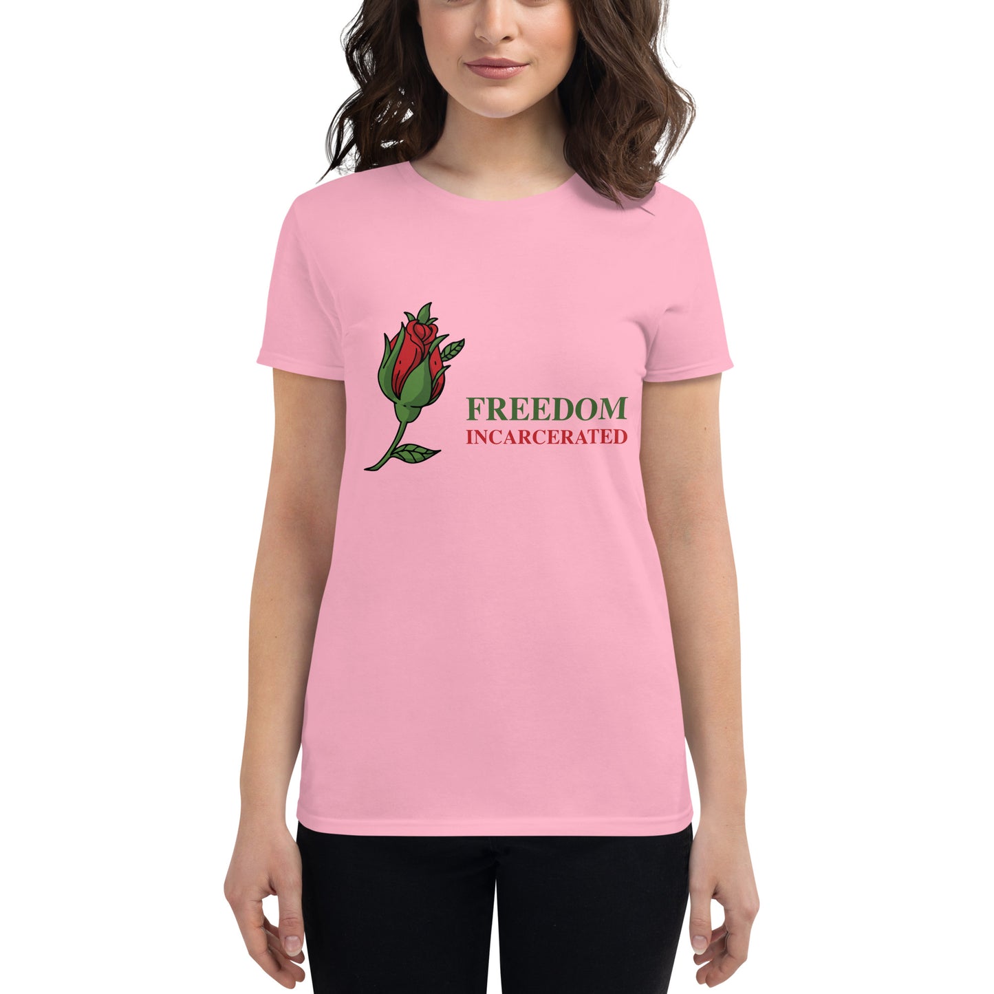 Women's short sleeve freedomincarcerated t shirt