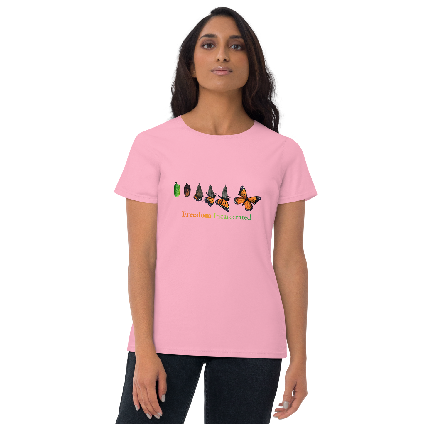 Women's short sleeve freedom incarcerated t shirt