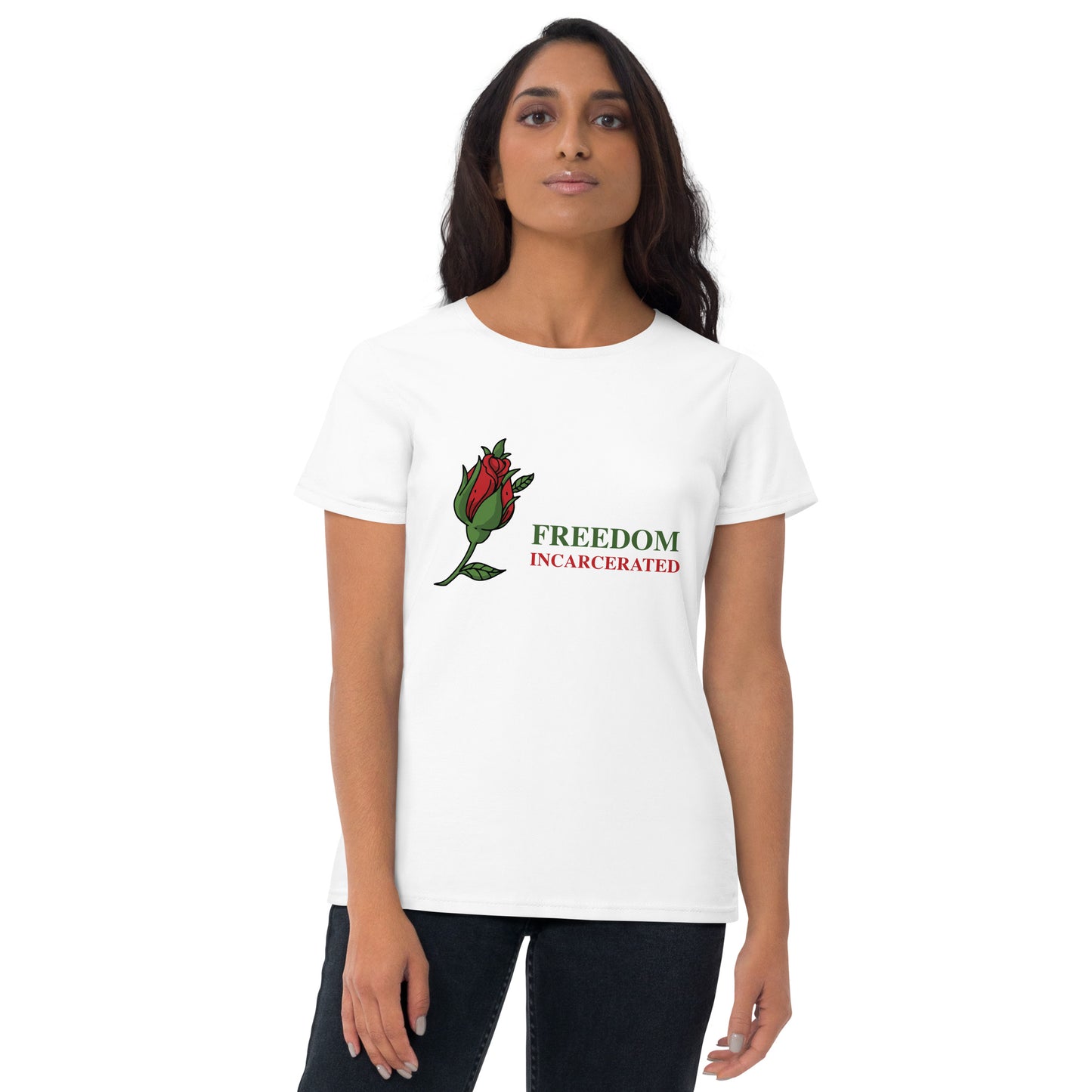 Women's short sleeve freedomincarcerated t shirt