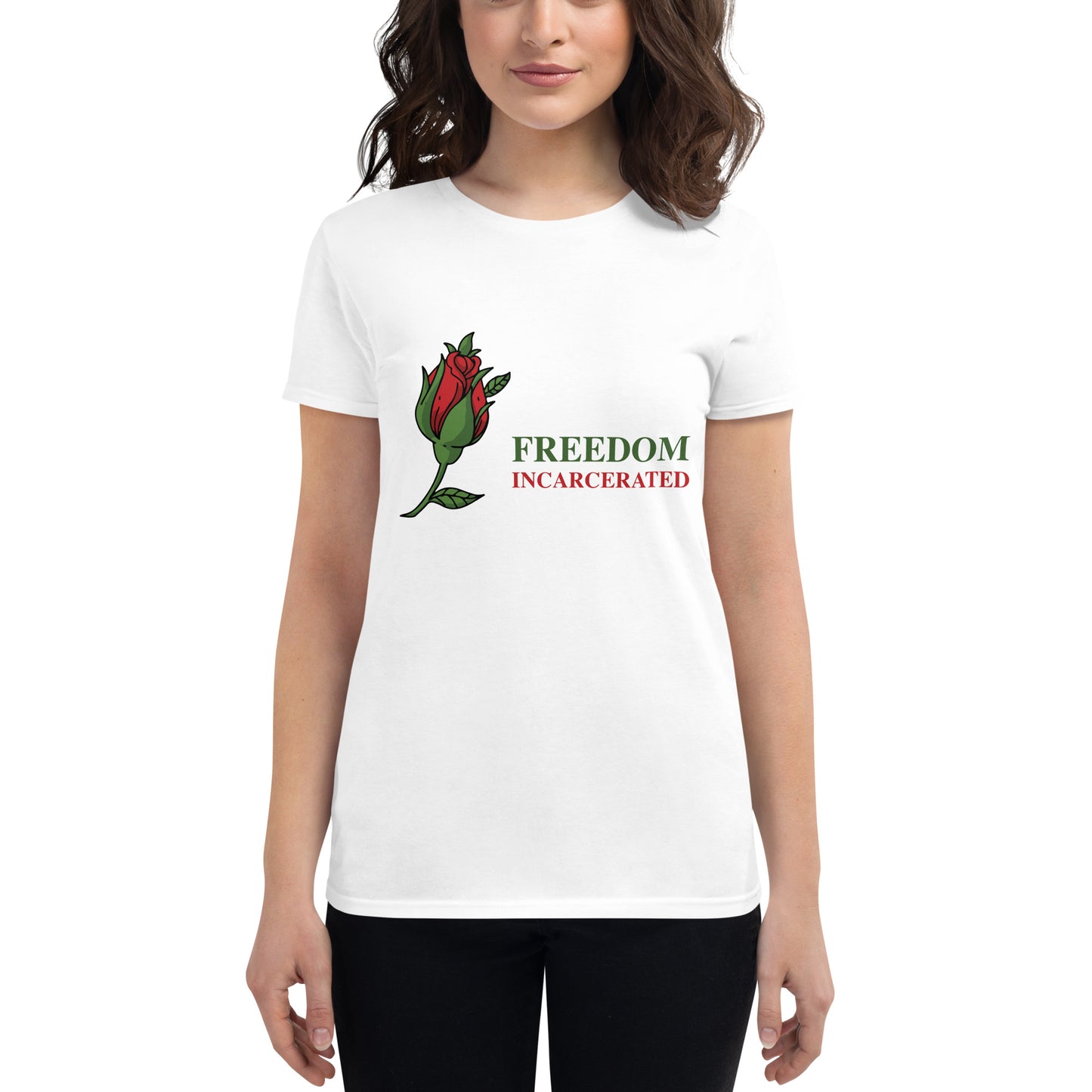 Women's short sleeve freedomincarcerated t shirt