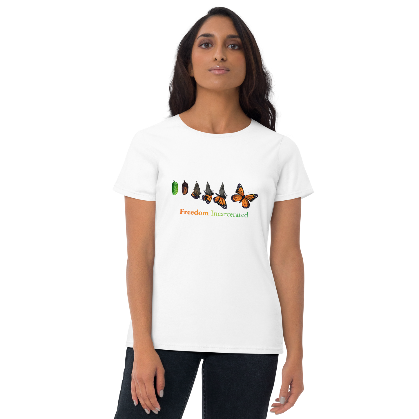 Women's short sleeve freedom incarcerated t shirt